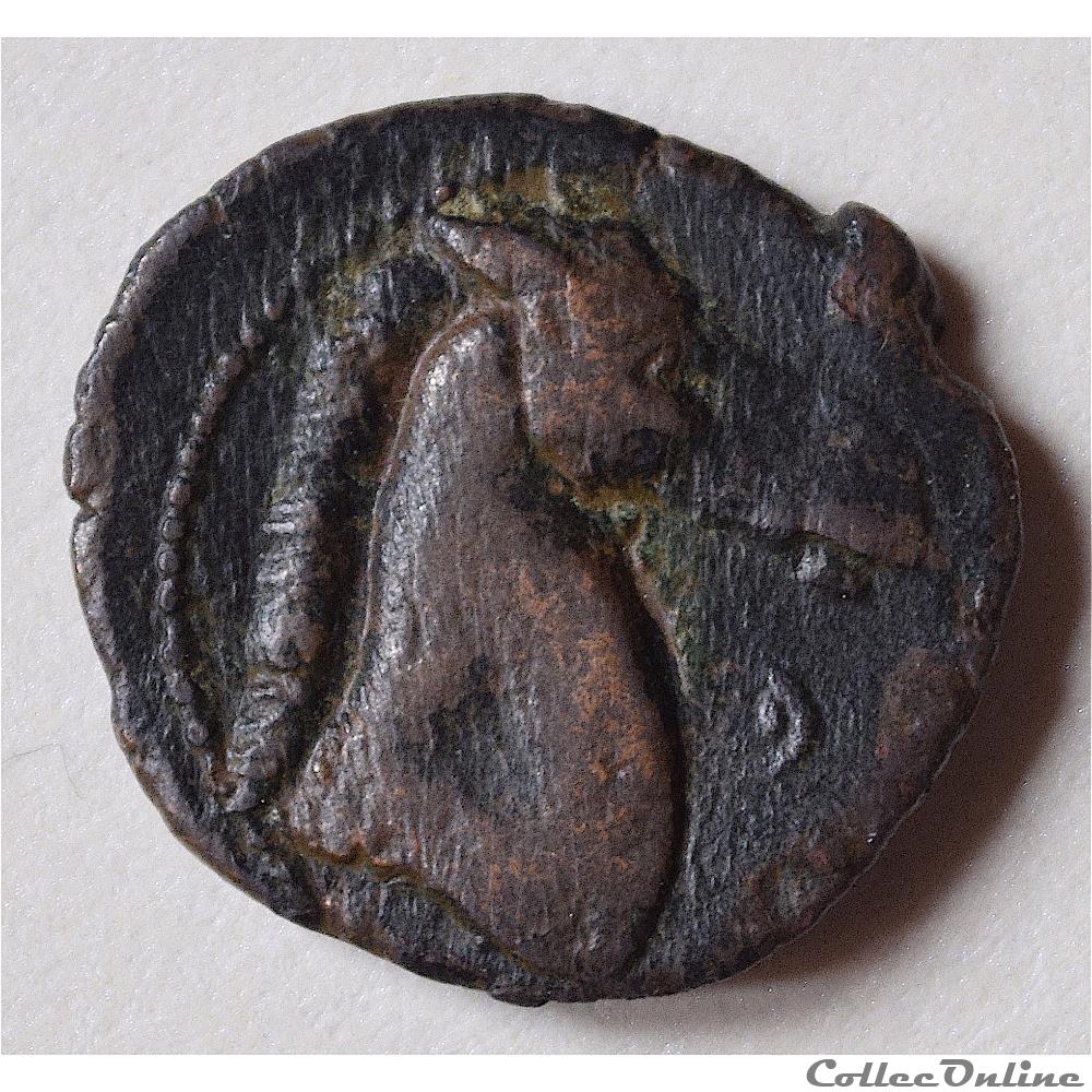 ZEUGITANE - CARTHAGE Shekel ou Unité de Bronze (300 - 264 av.jc) 4 monnaie antique ap grecque zeugitane carthage shekel ou unite de bronze 300 264 av jc
