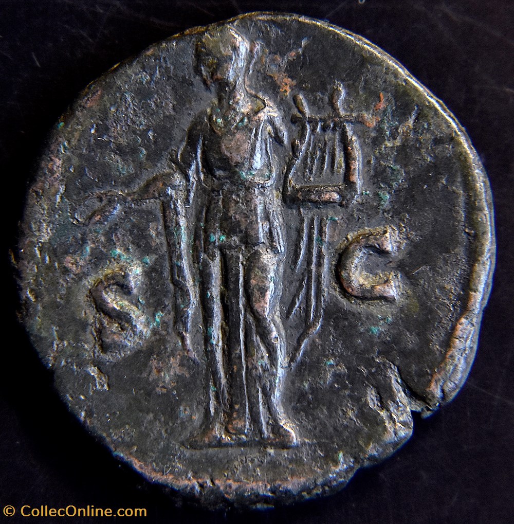 ANTONIN LE PIEUX As - Rome - RIC 826 3 monnaies antiquite av jc ap romaines republicaines imperiales antonin le pieux as rome ric 826