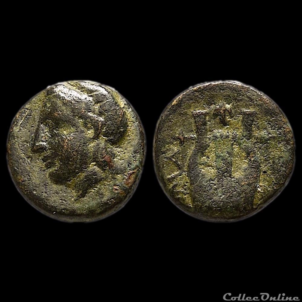 TROAS. Hamaxitos. Ae (vers 400-310 av. J.-C.) Apollon à la Lyre monnaie antique jc grecque troas hamaxitos ae vers 400 310 av j c apollon a la lyre