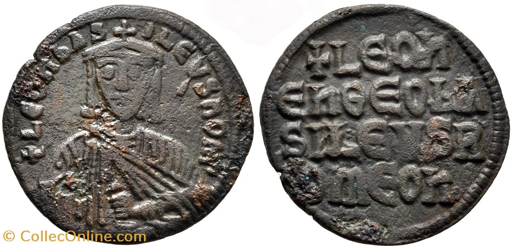 monnaies empire byzantin la dynastie macedonienne leon vi le sage follis 886 912
