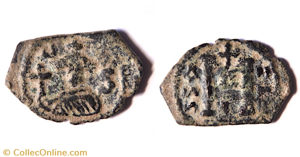 Califat Rashidun. Type "pseudo-byzantin" au S monnaie antique av jc ap islamique califat rashidun type pseudo byzantin au s