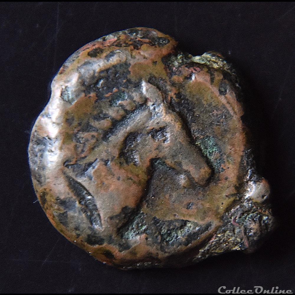 ZEUGITANE - CARTHAGE(400-300 avant J.-C.) Unité de bronze au Palmier 2 monnaie antique grecque zeugitane carthage 400 300 avant j c unite de bronze au palmier