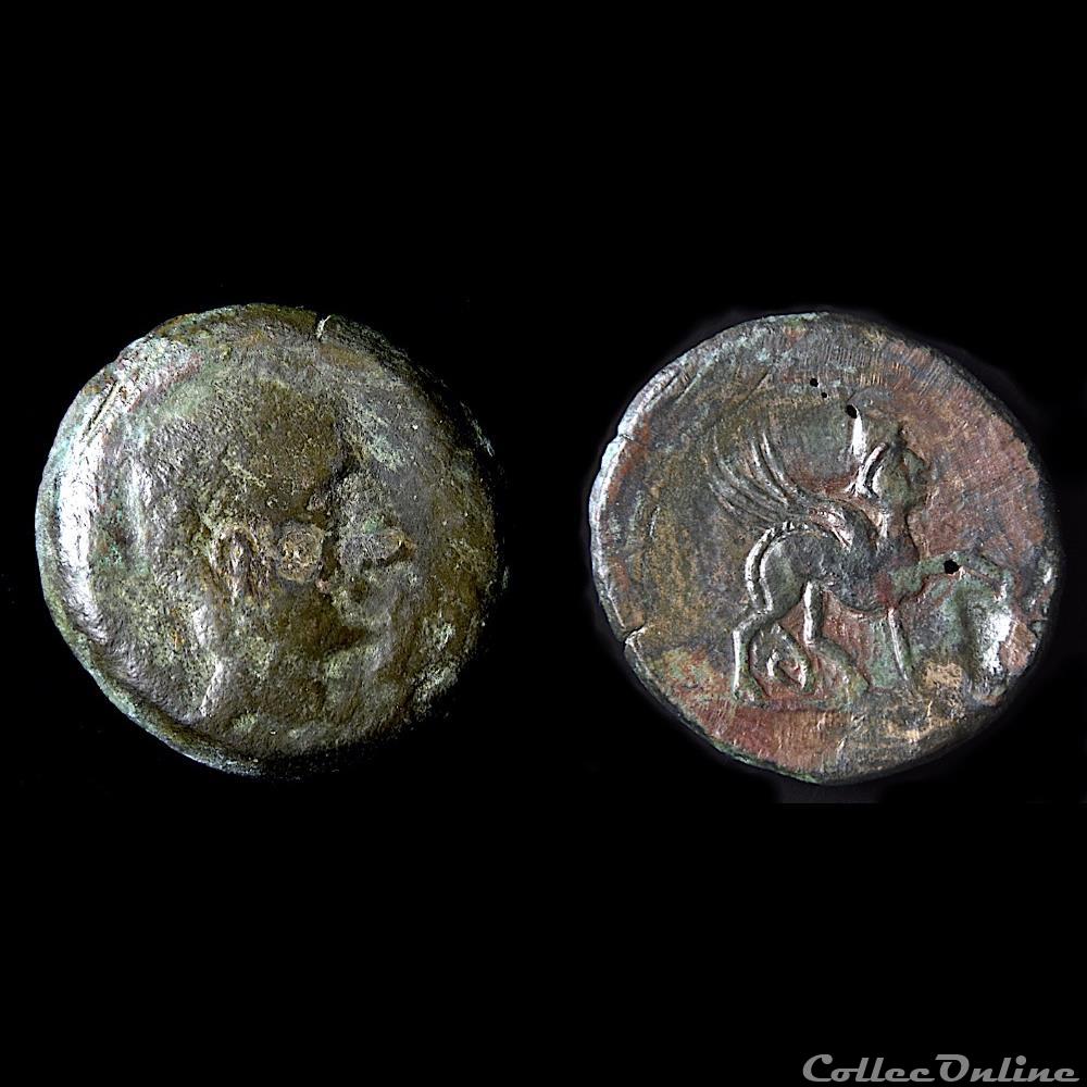 Castulo - As au Sphinx - Ier siècle av.jc monnaie antique ap gauloise castulo as au sphinx ier siecle av jc