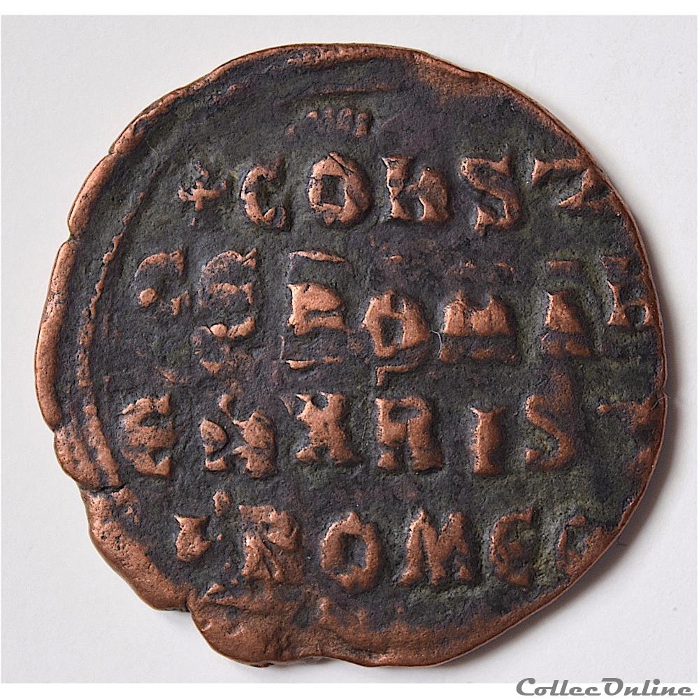 Constantin VII & Romain II (867-1081) Follis (950-959 A.D) Constantinople - Sear 1762 3 monnaie antique byzantine constantin vii romain ii 867 1081 follis 950 959 a d constantinople sear 1762