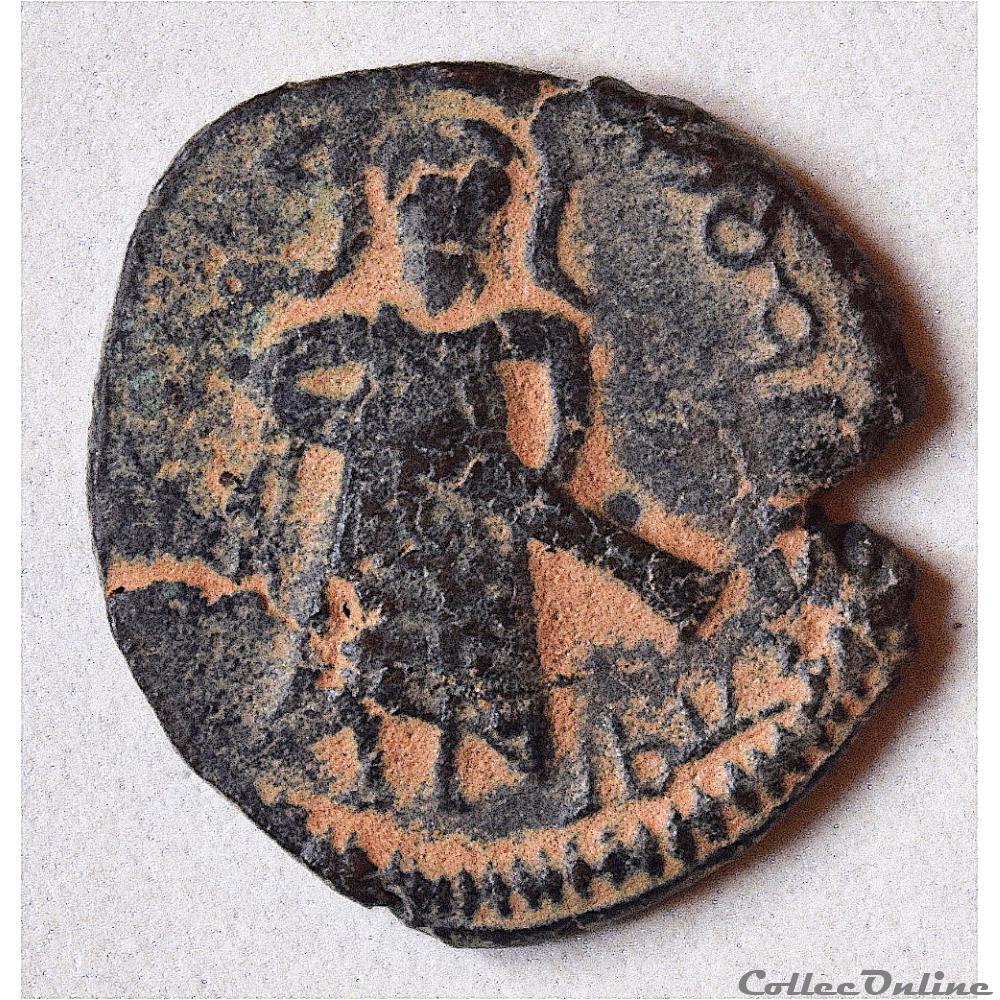 Abd Al-Malik - (646 - 705) Le Calife avec son titre. Amman (Jordanie actuelle) 3 monnaie antique autre abd al malik 646 705 le calife avec son titre amman jordanie actuelle