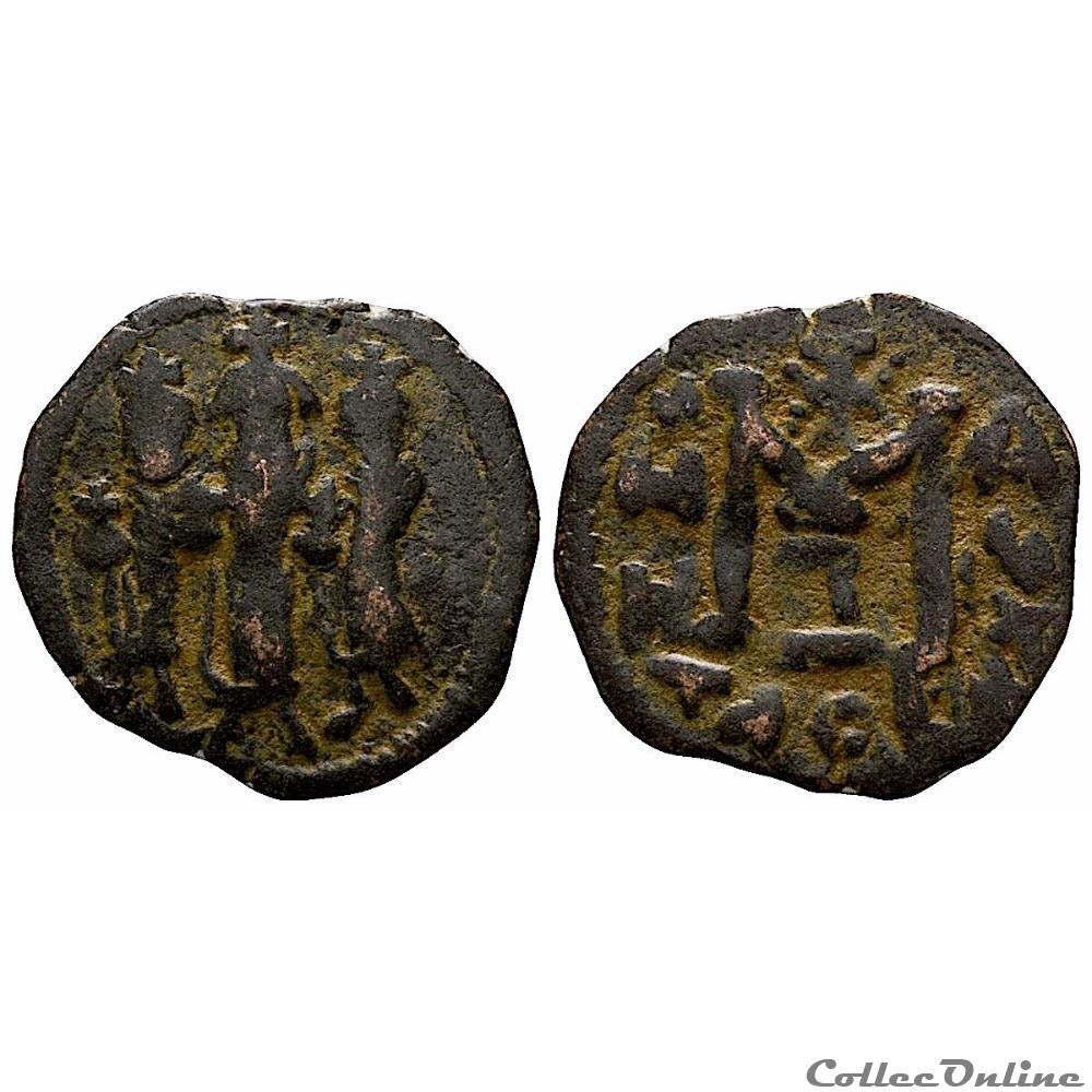 Pseudo byzantine aux trois empereurs (638-643) Imitations Chypriote Vgl. MIBE III X 45-46 monnaie antique autre pseudo byzantine aux trois empereurs 638 643 imitations chypriote vgl mibe iii x 45 46