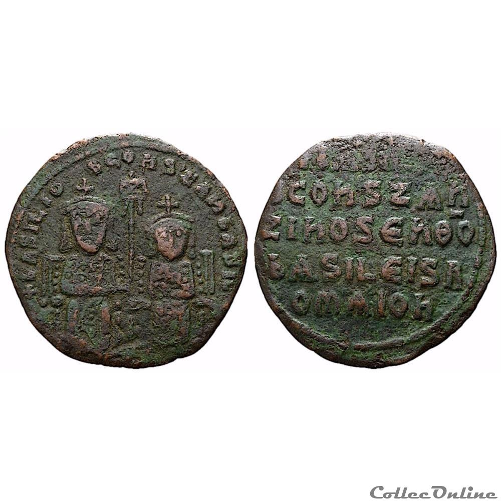 Basile 1er et Constantin VII (867 - 886) Follis Constantinople - Sear 1710 - monnaie antique byzantine basile 1er et constantin vii 867 886 follis constantinople sear 1710