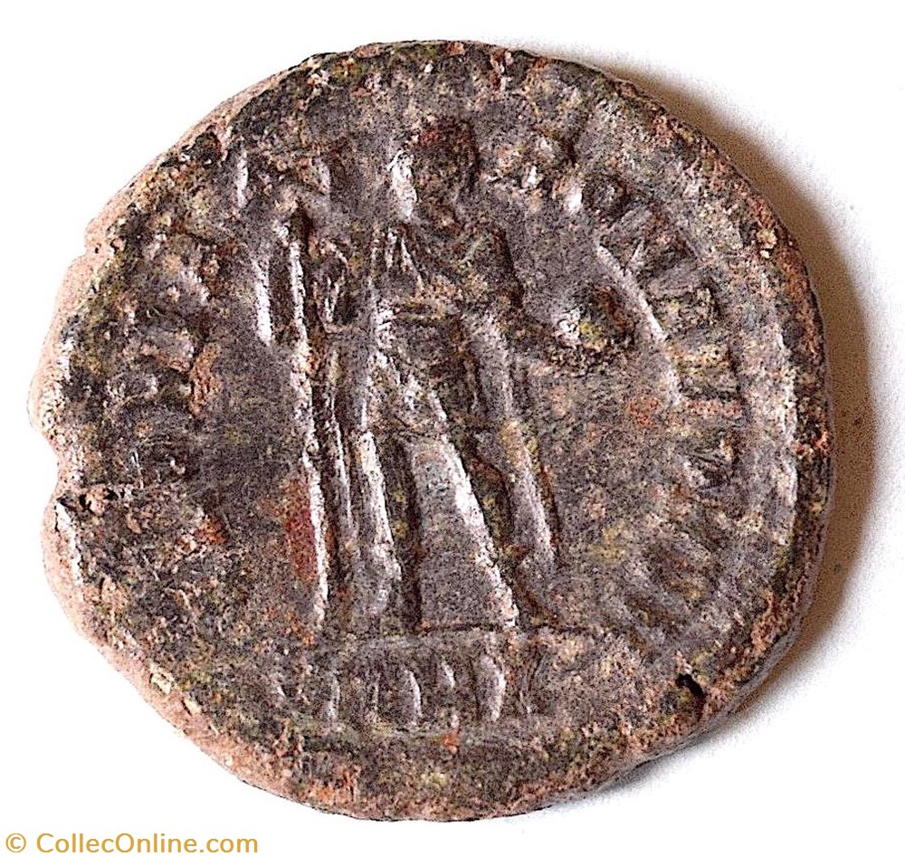Arcadius (377-408) Follis ou Numus "Gloria Romanorum" RIC.IX 27 b 1 4 monnaies antiques romaines republicaines imperiales arcadius 377 408 follis ou numus gloria romanorum ric ix 27 b 1