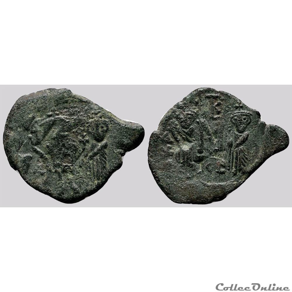 monnaie antique byzantine constans ii constantin iv heraclius tibere emise a syracuse 662 667 a d sear 1110