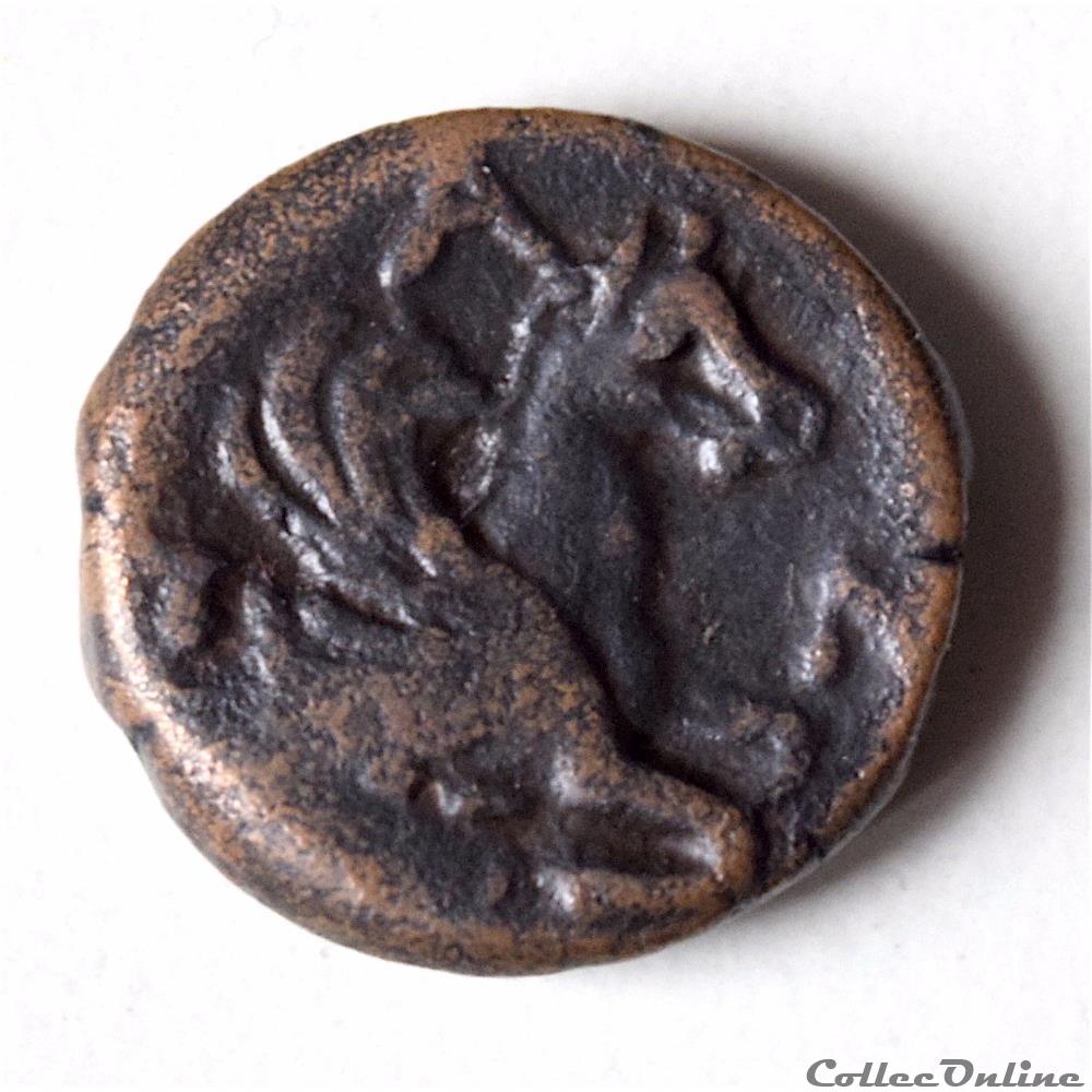 "Thrace" Bronze dichalkion de Pantikapaion en Tauride Chersonèse, 4ème siècle av.jc monnaie antique grecque thrace bronze dichalkion de pantikapaion en tauride chersonese 4eme siecle av jc