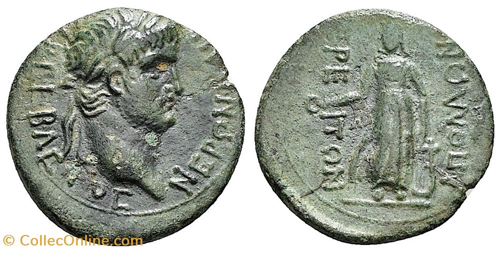 Néron, 54-68 apr. J.-C / LYDIA, Apollonosheron. monnaies antiques neron 54 68 apr j c lydia apollonosheron