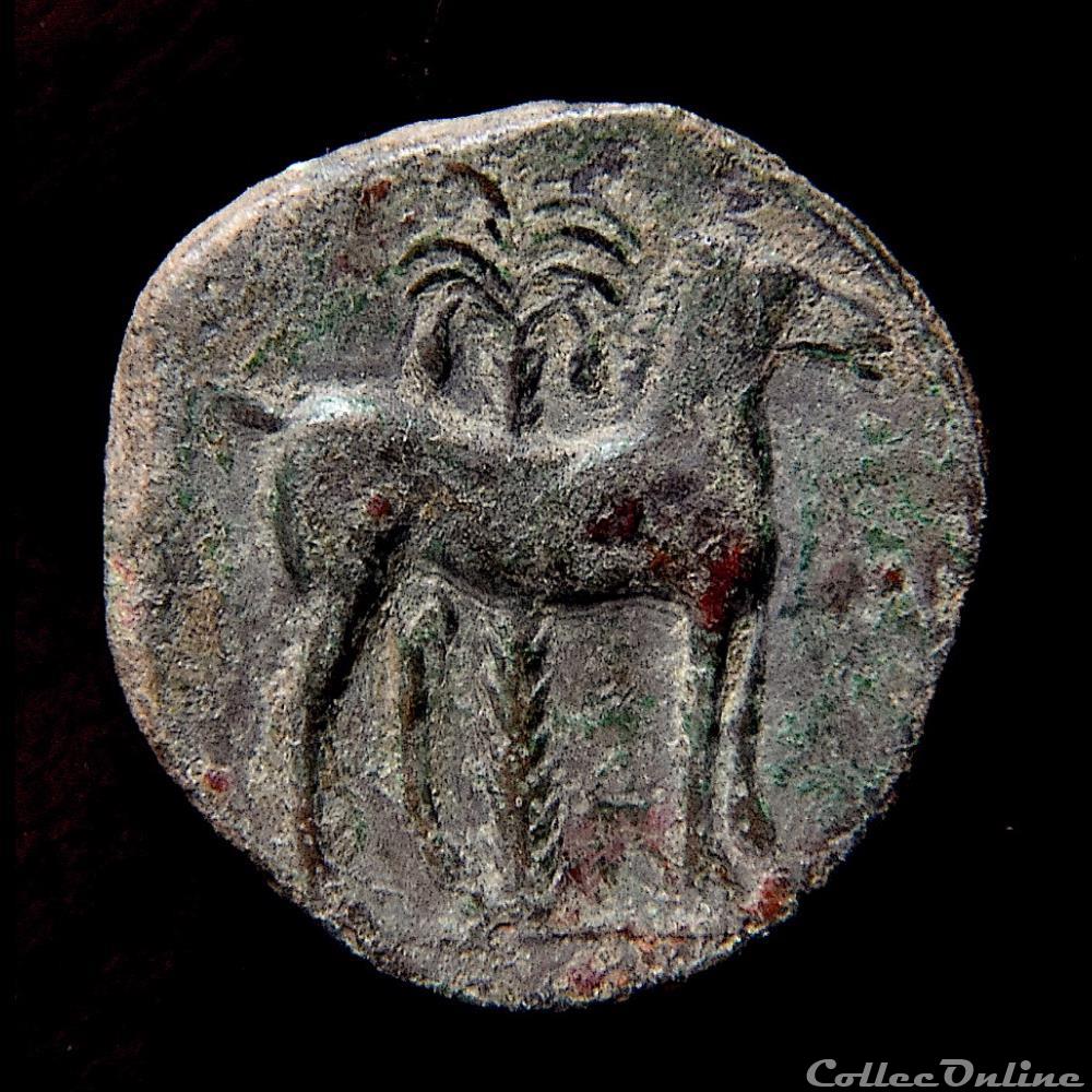Carthage, Zeugitane (300-264 AV JC), Bronze (demi- unité) 3 monnaie antique grecque carthage zeugitane 300 264 av jc bronze demi unite