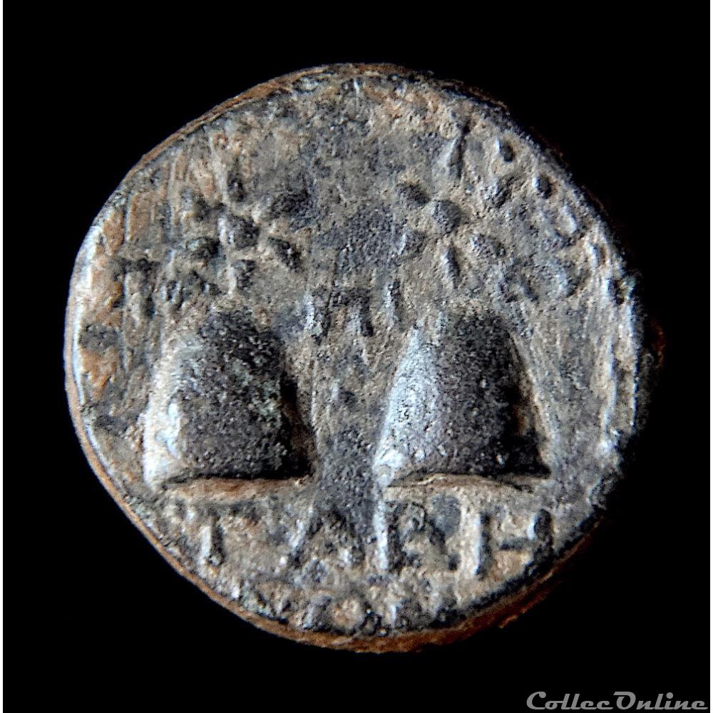 Caria, Tabai (50 av.jc), ZEUS aux Dioscures - SNG Keckman 270 3 monnaie antique grecque caria tabai 50 av jc zeus aux dioscures sng keckman 270