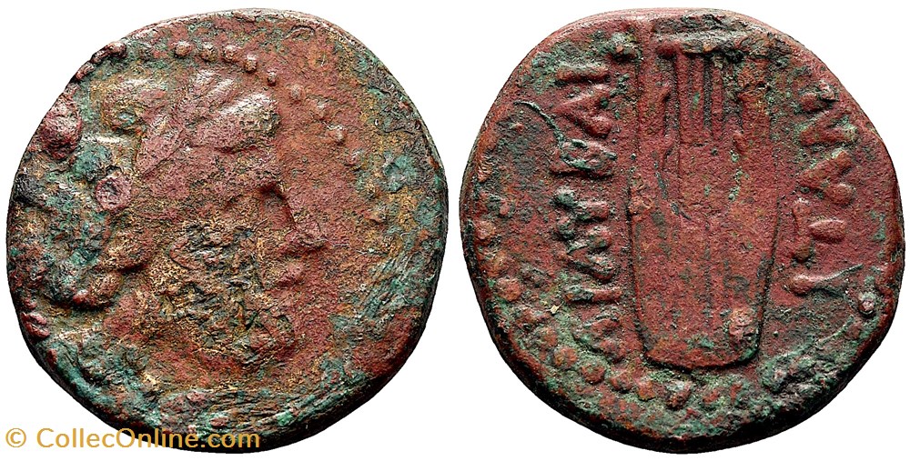 Sicile - Lilybaeum (208-180 av. j.c-) Bronze Apollon à la Lyre monnaies antiques romaines imperiales et republicaines sicile lilybaeum 208 180 av j c bronze apollon a la lyre