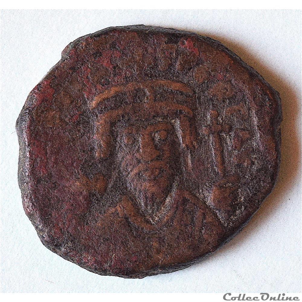 PHOCAS ( 602-610 A.D ) Demi-follis . Atelier de Carthage (602-610) monnaie antique byzantine phocas 602 610 a d demi follis atelier de carthage 602 610