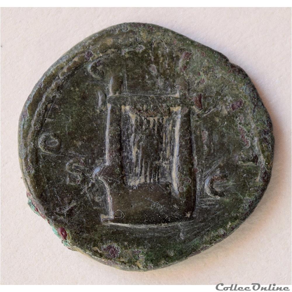 Hadrien (117-138 AD) Semis à La lyre - Rome pour la Syrie - RIC 688 4 monnaie antique av jc ap romaine hadrien 117 138 ad semis a la lyre rome pour la syrie ric 688