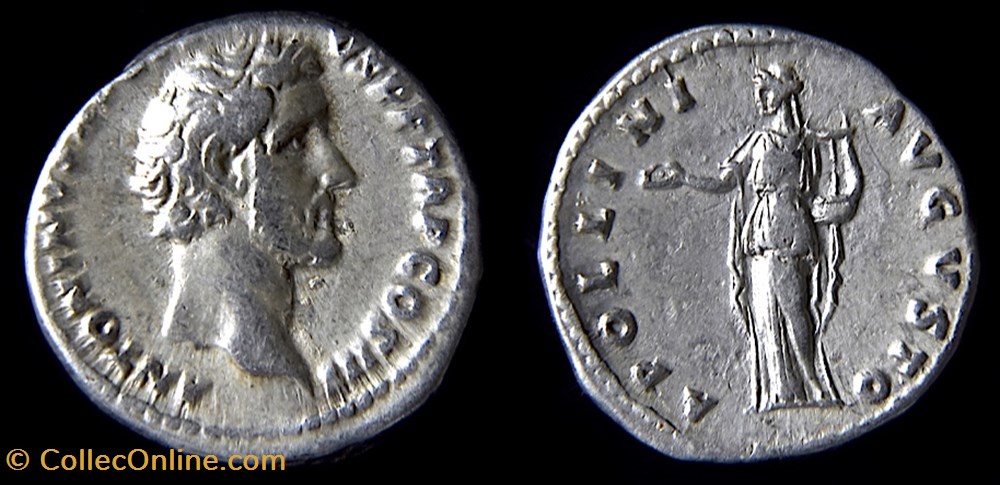 ANTONIN LE PIEUX (138-161) Denier à la Lyre - Rome - RIC.63 B monnaies antiques romaines republicaines imperiales antonin le pieux 138 161 denier a la lyre rome ric 63 b