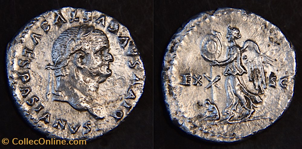 monnaie antique av jc ap romaine republicaine imperiale vespasien denier divus rome ric 364
