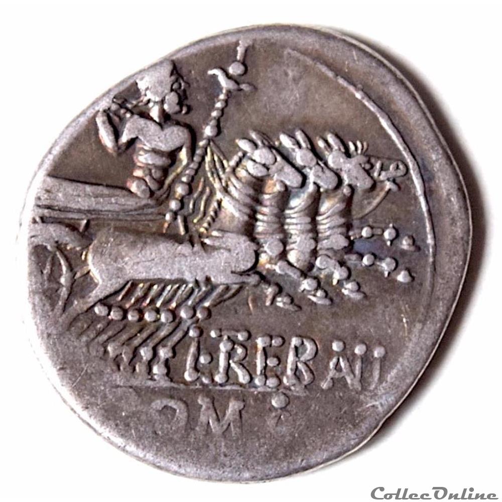 monnaie antique romaine denier trebania 135 av jc