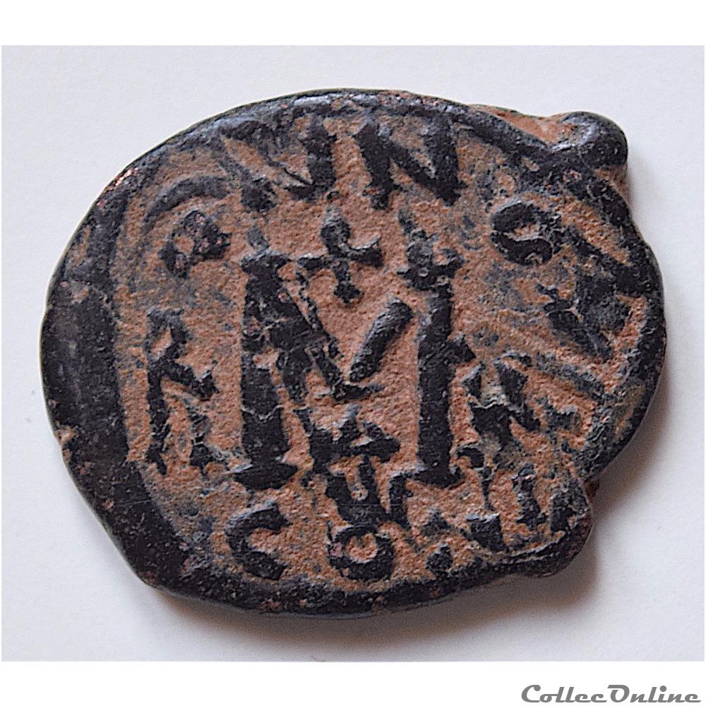 monnaie antique byzantine heraclius constantin et martine 614 638 follis constantinople sear 808