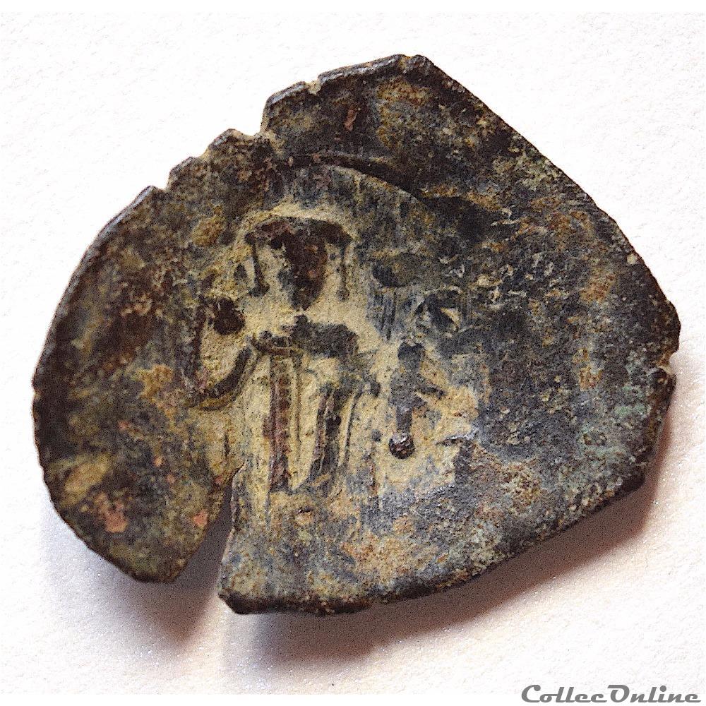 EMPIRE LATIN DE CONSTANTINOPLE Aspron trachy (1204-1261 A.D) monnaie feodale etat orient empire latin de constantinople aspron trachy 1204 1261 a d