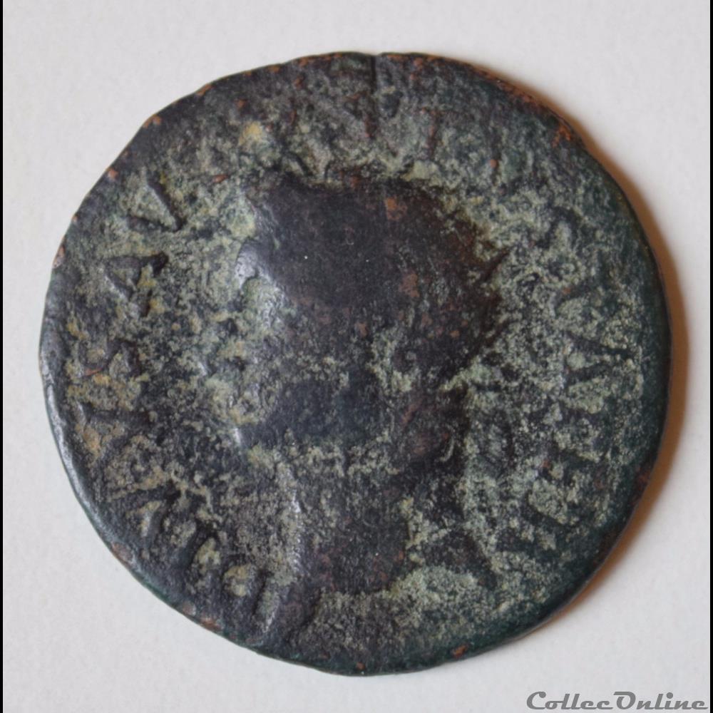 As de restitution frappé à Rome vers 22-30, sous Tibère, en mémoire du "Divin Auguste" monnaie antique romaine as de restitution frappe a rome vers 22 30 sous tibere en memoire du divin auguste