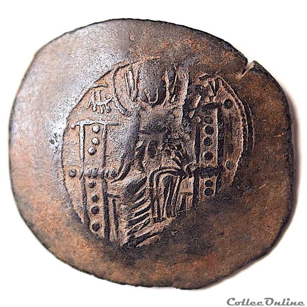 Isaac II Ange (1185-1195 et 1203-1204), Trachy Constantinople monnaie antique av jc ap byzantine isaac ii ange 1185 1195 et 1203 1204 trachy constantinople