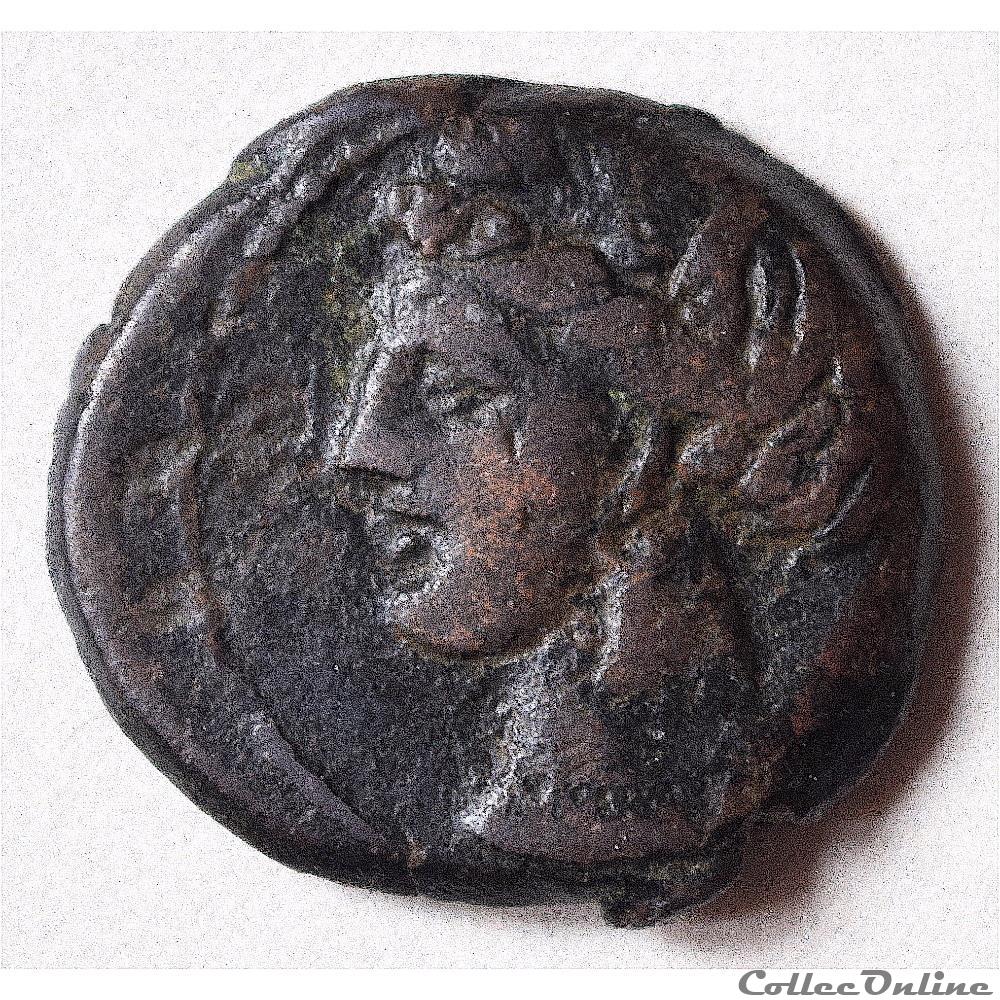ZEUGITANE - CARTHAGE Shekel ou Unité de Bronze (300 - 264 av.jc) 2 monnaie antique ap grecque zeugitane carthage shekel ou unite de bronze 300 264 av jc