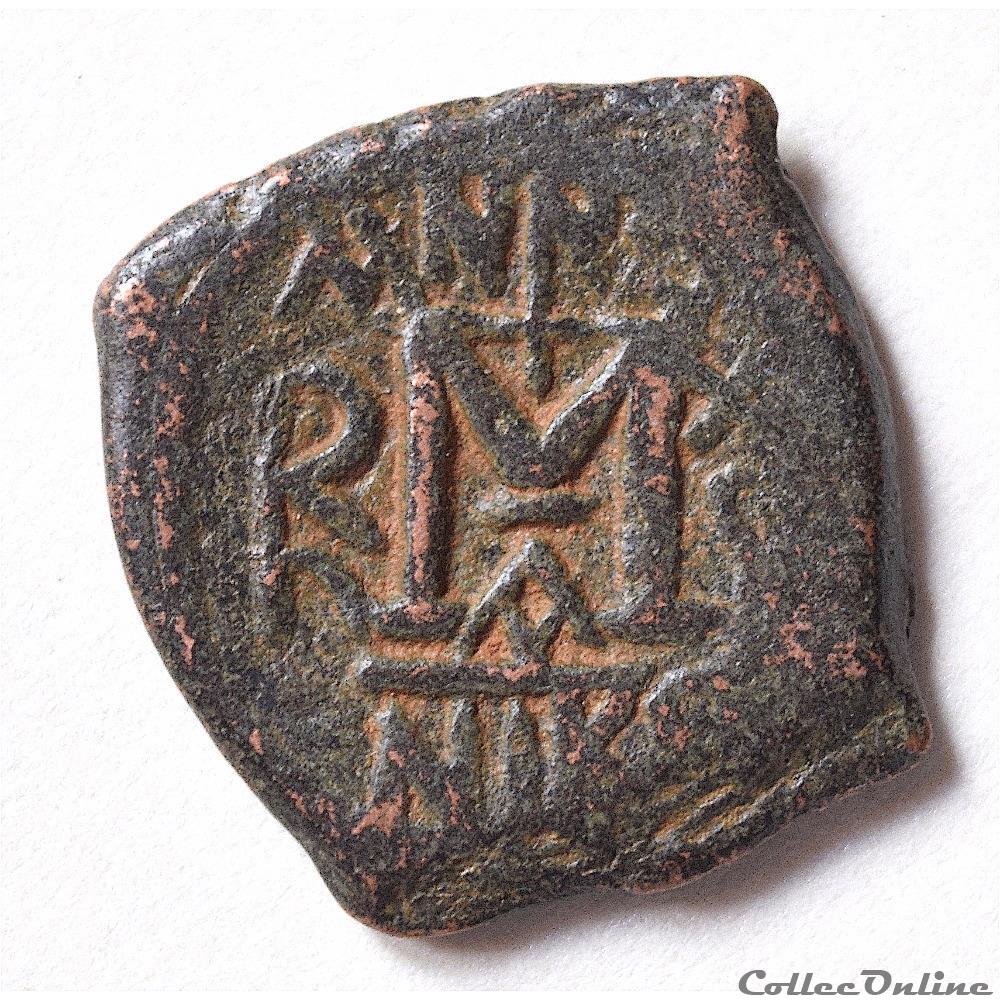 monnaie antique byzantine heraclius imperatrice martina et heraclius constantin 614 638 follis nicomedie