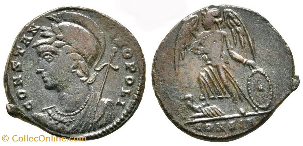 CONSTANTIN Ier - CONSTANTINOPLE - (330 - 333 A.D) RIC.63 monnaies antiques romaines imperiales et republicaines constantin ier constantinople 330 333 a d ric 63