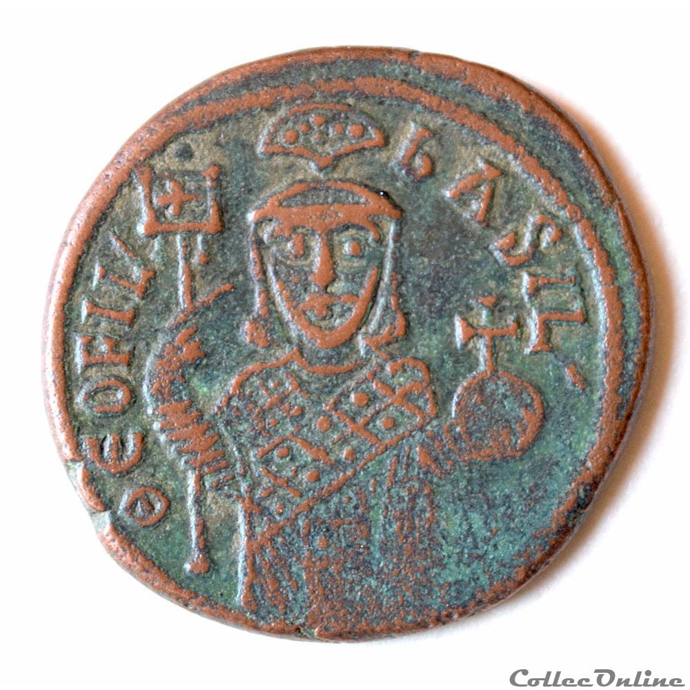 Theophilus , Follis (829-842) Sear 1667 2 monnaie antique byzantine theophilus follis 829 842 sear 1667