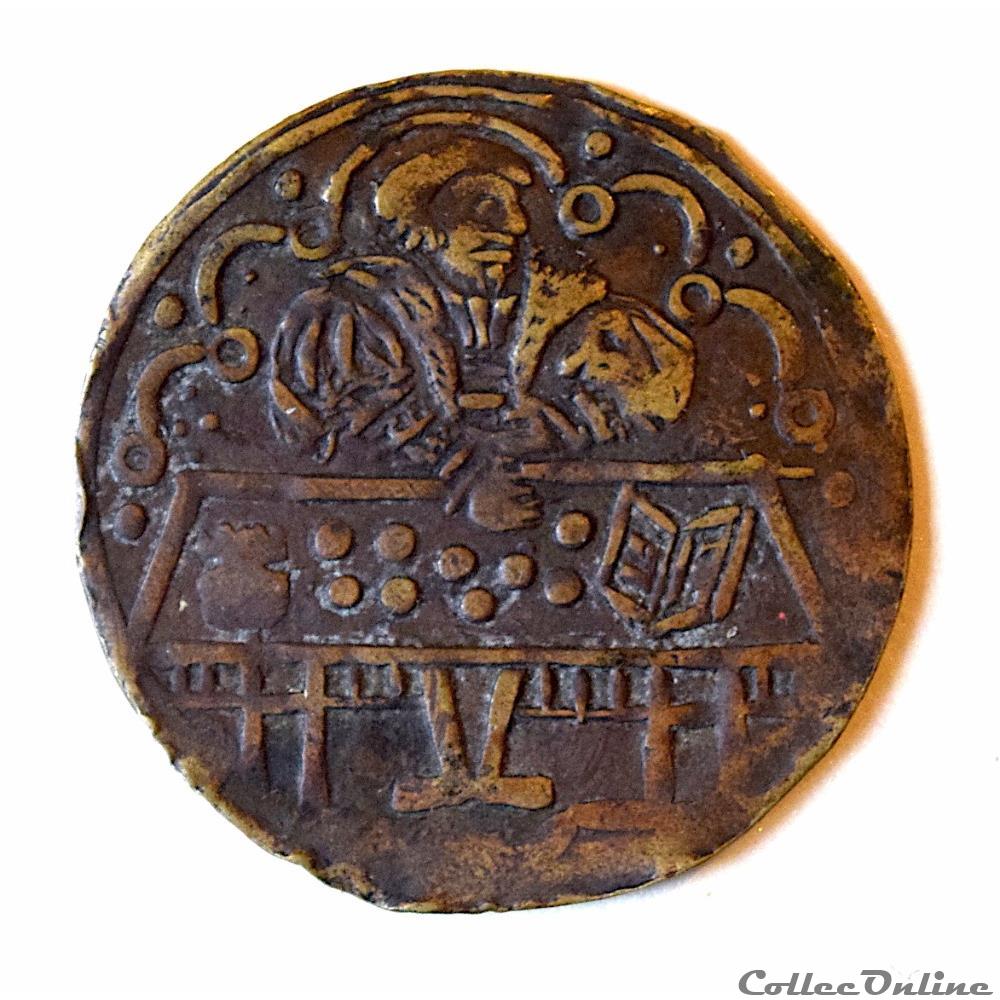 JETONS DE COMPTE DE NUREMBERG dit “au maître d’école” ou “au comptable" 1550-1590 monnaie mereaux allemagne jetons de compte de nuremberg dit au maitre d ecole ou au comptable 1550 1590