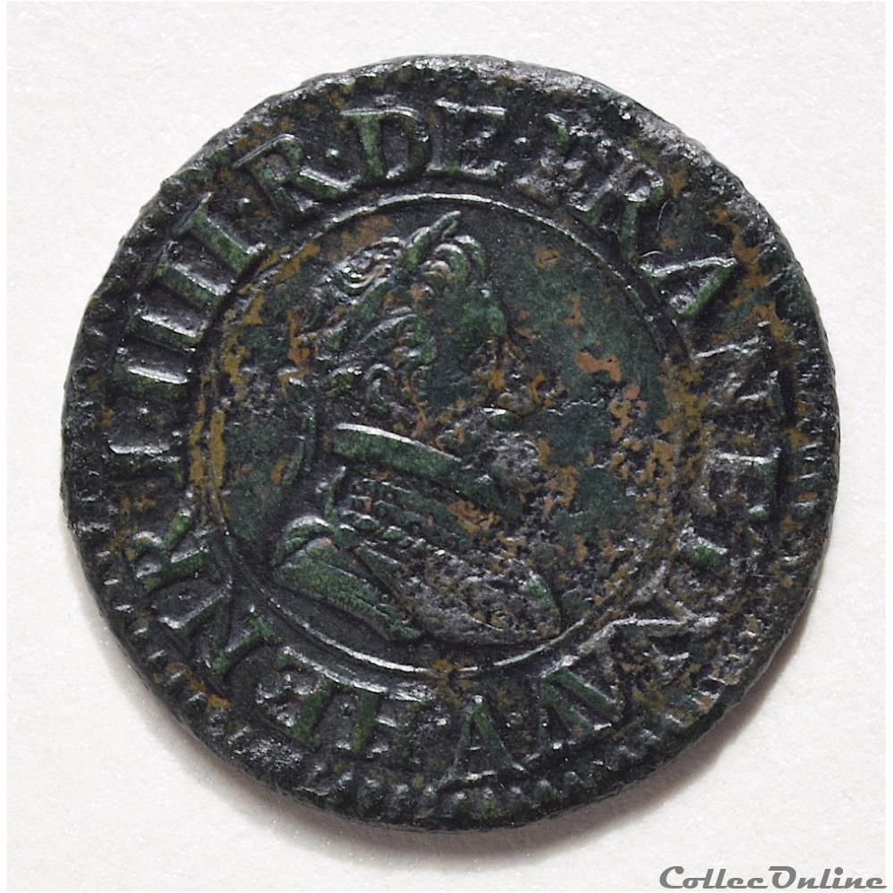HENRI IIII (IV) (1589 - 1610) - Double tournois 1609 A (Paris) 3 monnaie france royale henri iiii iv 1589 1610 double tournois 1609 a paris