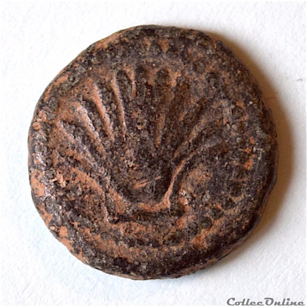 Quadrans au Coquillage (170 - 20 av. JC) monnaie antique gauloise quadrans au coquillage 170 20 av jc