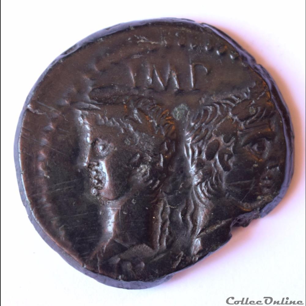 As ou Dupondius de Nîmes type 3 monnaie antique av jc ap romaine as ou dupondius de nimes type 3