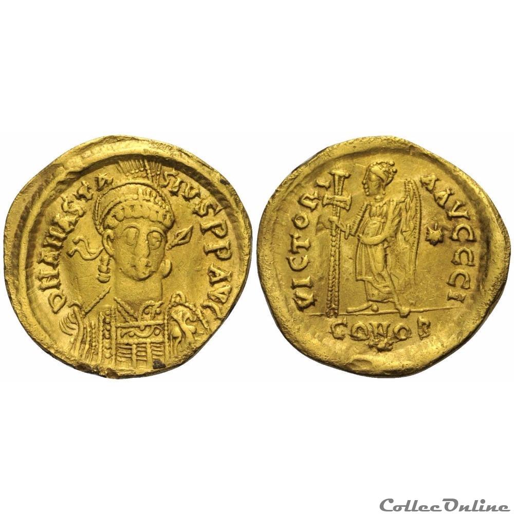 Anastase Ier (491-518 ap. J.-C.). Solidus, 492-507 AD Constantinople monnaie antique byzantine anastase ier 491 518 ap j c solidus 492 507 ad constantinople