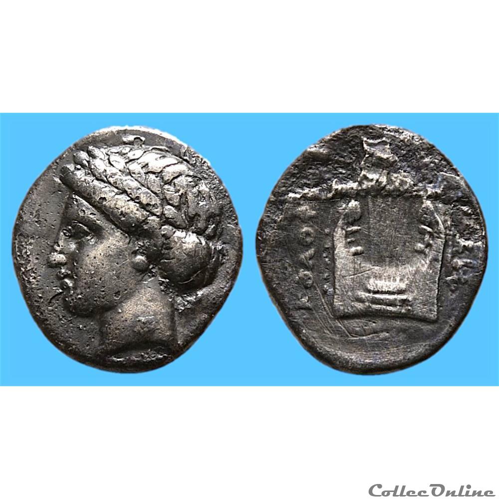 Ionia - Kolophon (BC 375-360) Diobole monnaie antique av jc ap grecque ionia kolophon bc 375 360 diobole