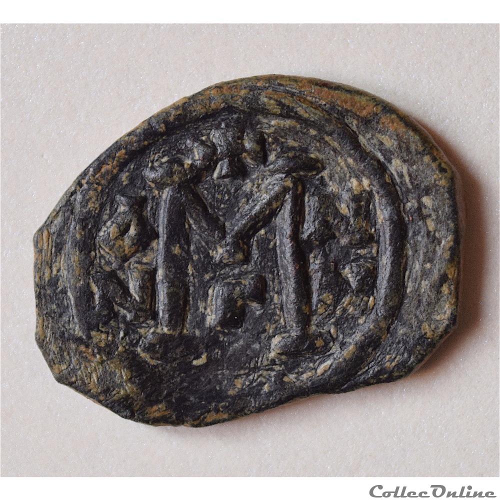 Califat Rashidun - "Deux Figures côte à côte“ environ AH 37-55 / 658-675 3 monnaie antique av jc ap islamique califat rashidun deux figures cote a cote environ ah 37 55 658 675