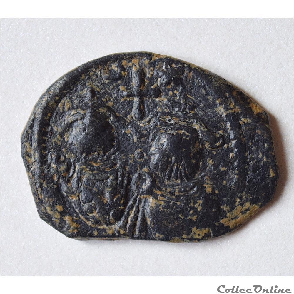 Califat Rashidun - "Deux Figures côte à côte“ environ AH 37-55 / 658-675 2 monnaie antique av jc ap islamique califat rashidun deux figures cote a cote environ ah 37 55 658 675