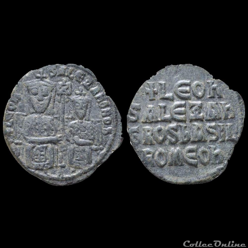LEO VI LE SAGE (886-912) & ALEXANDRE (912 - 913) "co-empereur" Follis Constantinople monnaie antique av jc ap byzantine leo vi le sage 886 912 alexandre 912 913 co empereur follis constantinople
