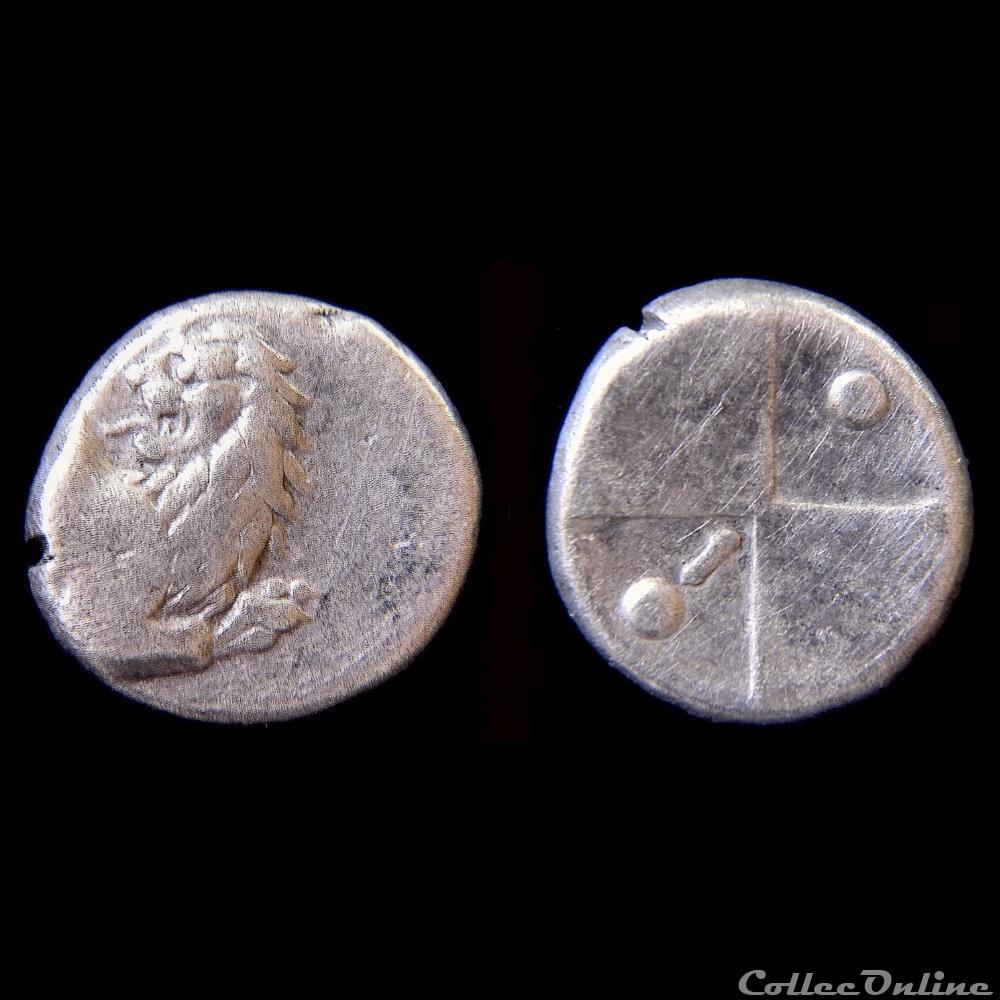 THRACE, Chersonèsos. Vers 386-338 av. AR Hemidrachm monnaie antique grecque thrace chersonesos vers 386 338 av ar hemidrachm