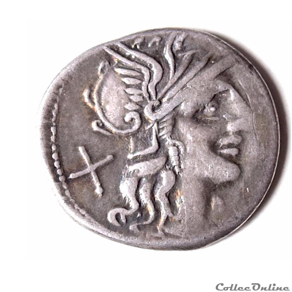 monnaie antique romaine denier trebania 135 av jc