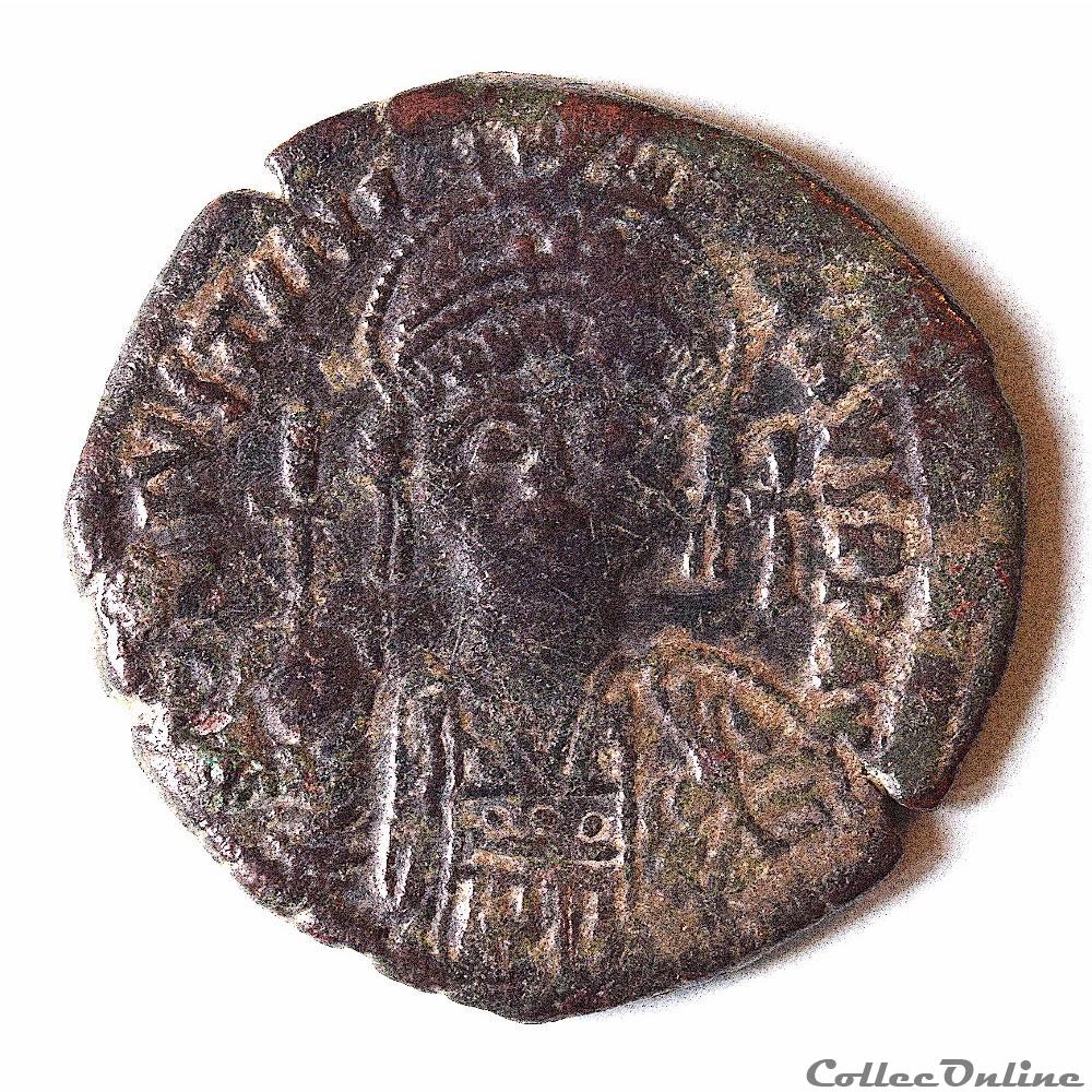 Justinien Ier (527 - 565 A.D) Follies Constantinople 2 monnaie antique av jc ap byzantine justinien ier 527 565 a d follies constantinople