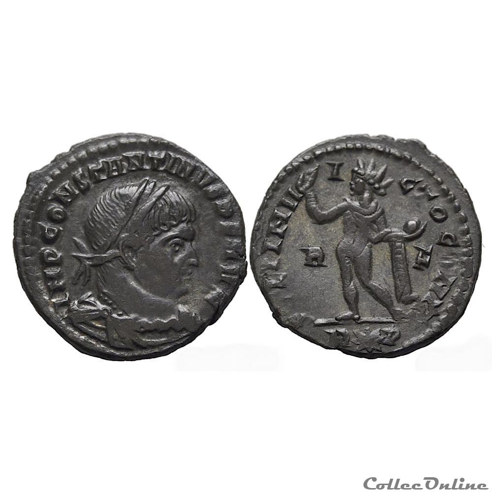 CONSTANTIN Ier (306-337 AD) Follis "SOL INVICTO" - Rome - RIC.18 - C 4 monnaie antique av jc ap romaine constantin ier 306 337 ad follis sol invicto rome ric 18 c