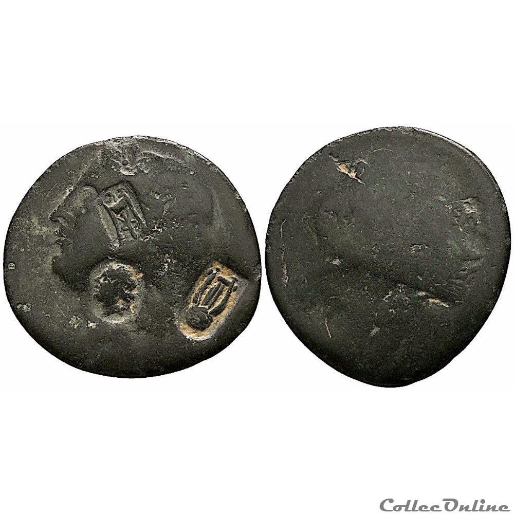BITHYNIA AE-28 PRUSIAS Ier - (228-185 av.jc) avec 3 contremarques 3 monnaie antique grecque bithynia ae 28 prusias ier 228 185 av jc avec 3 contremarques