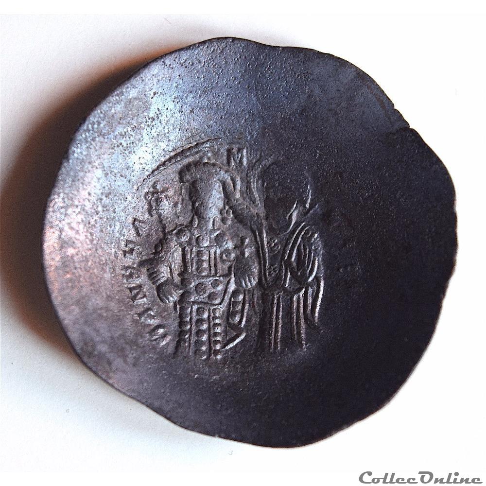 Manuel Ier "Comnène" (1143-1180) Billon Aspron Trachy "au Christ" Sear 1966 4 monnaie antique av jc ap byzantine manuel ier comnene 1143 1180 billon aspron trachy au christ sear 1966