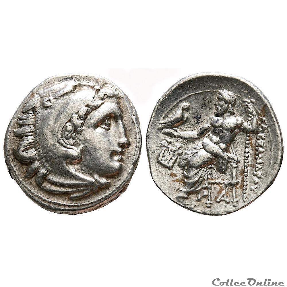 Drachme au Type d'Alexandre le Grand sous le règne de Philip III (322-319 av. jc) - à La Lyre 2 monnaie antique ap grecque drachme au type alexandre le grand sous le regne de philip iii 322 319 av jc a la lyre