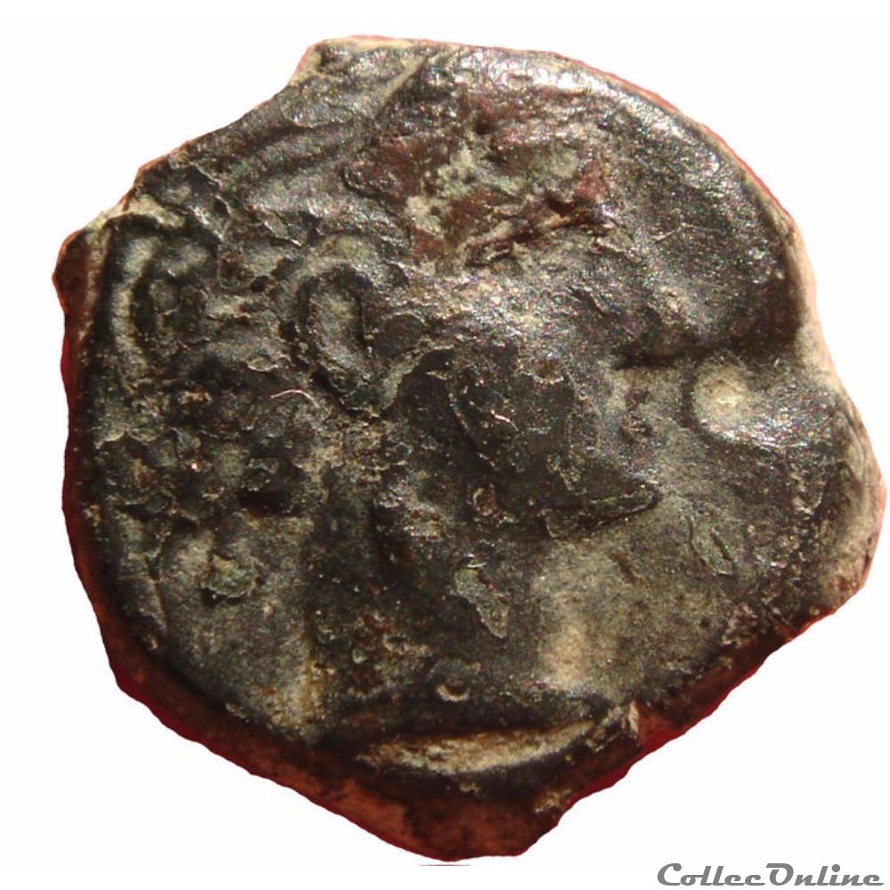 HISPANO-CARTHAGINOISES Demi-unité IIIè s. av.jc 3 monnaie antique ap gauloise hispano carthaginoises demi unite iiie s av jc