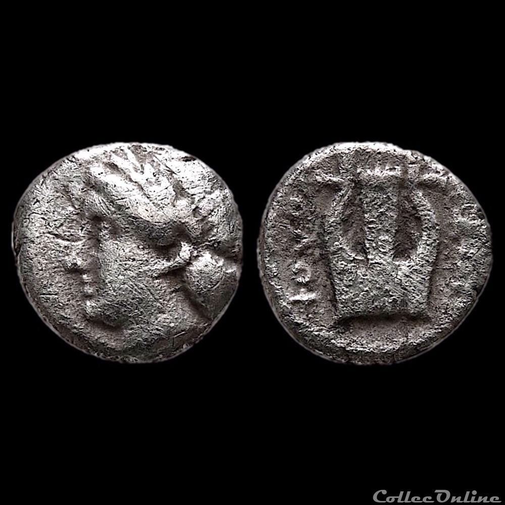 Ionia - Kolophon (BC 375-360) Diobole monnaie antique grecque ionia kolophon bc 375 360 diobole