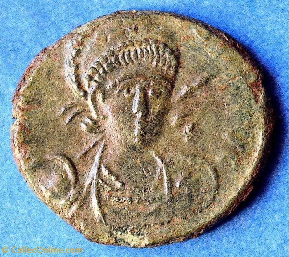Arcadius (383-408 A.D) Cyzique, 401-403 A.D. RIC 94 3 monnaies antiques romaines republicaines imperiales arcadius 383 408 a d cyzique 401 403 a d ric 94